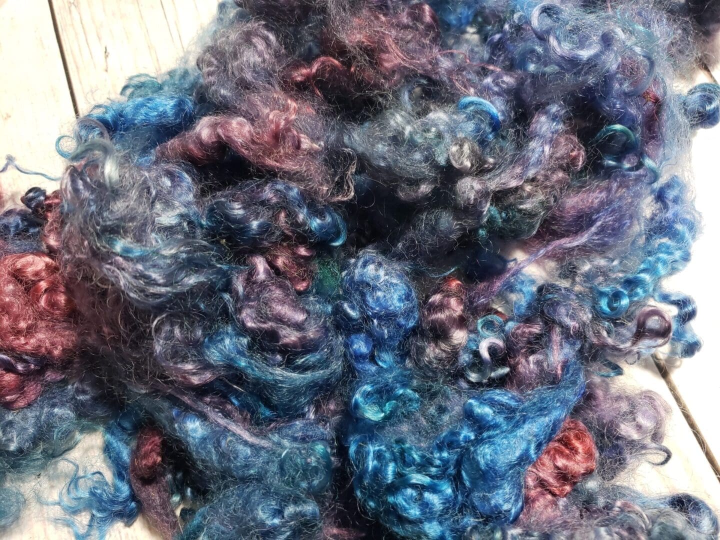 Azure Spice – Hand-Dyed Mohair Fleece/Locks