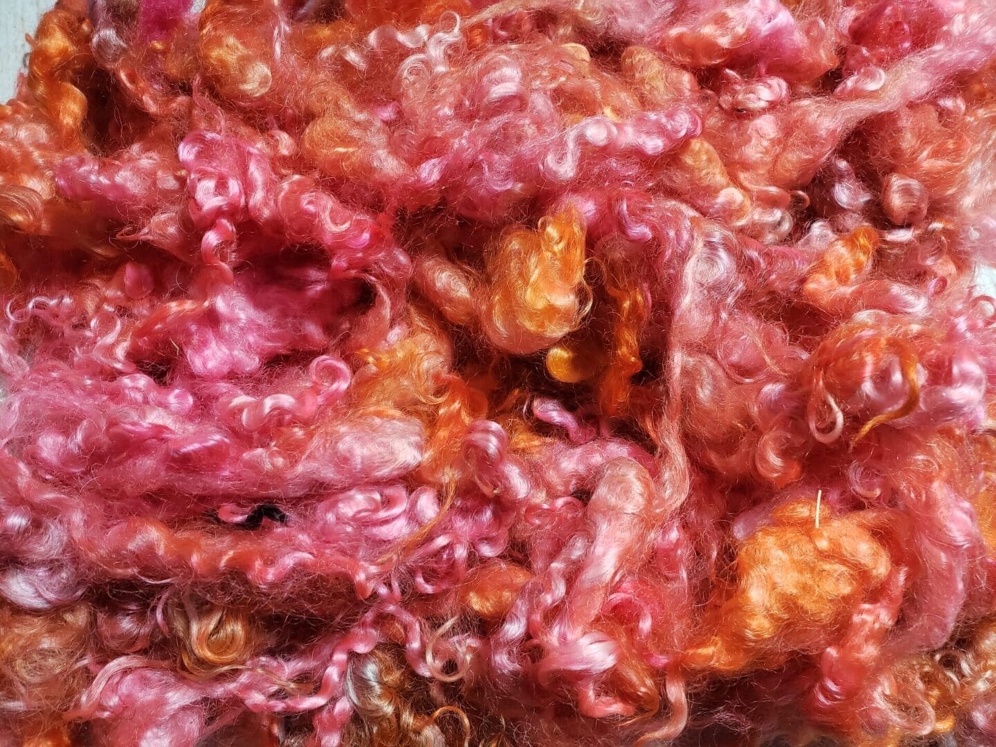 Fruit Punch – Hand-Dyed Mohair Fleece/Locks