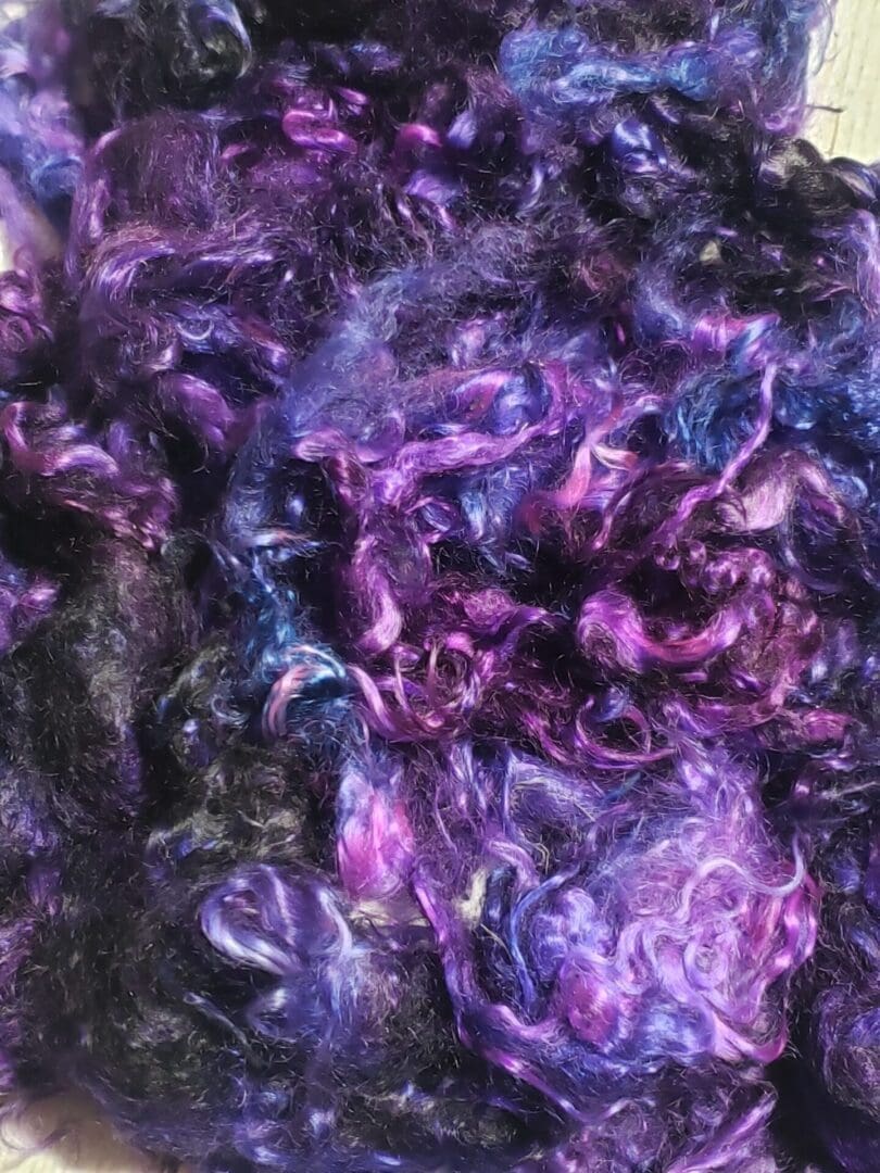 Majesty Purple – Hand-Dyed Mohair Fleece/Locks