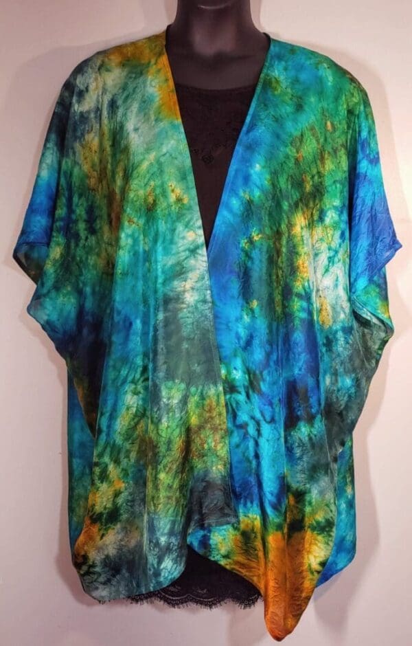 “Southwest Jewels” Hand-Dyed Silk Cocoon Jacket