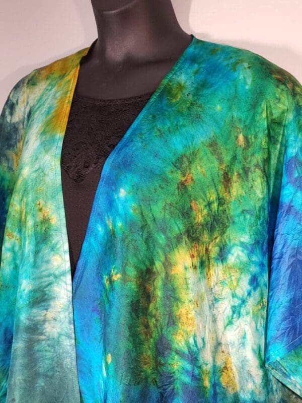 “Southwest Jewels” Hand-Dyed Silk Cocoon Jacket