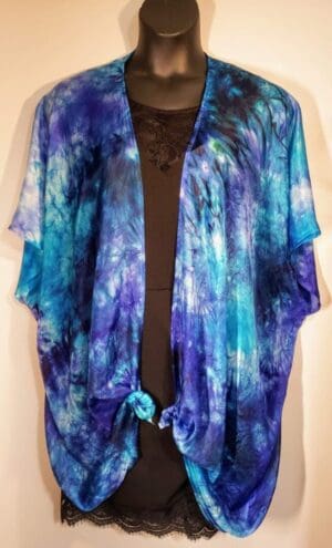 “Bali Hai” Hand-Dyed Silk Cocoon Jacket