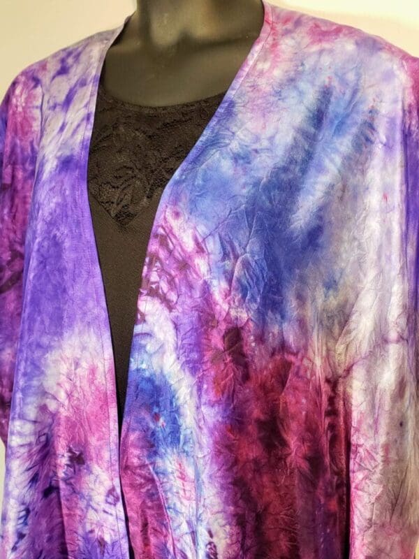 “Violet Rhapsody” Hand-Dyed Silk Cocoon Jacket