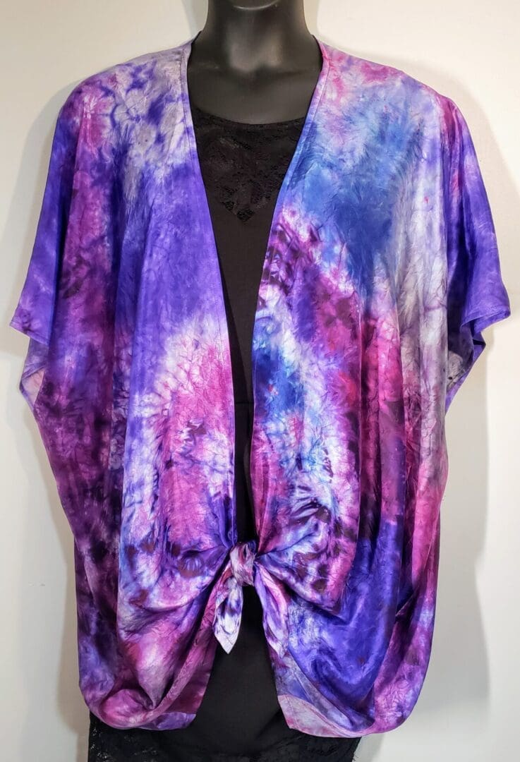 “Violet Rhapsody” Hand-Dyed Silk Cocoon Jacket