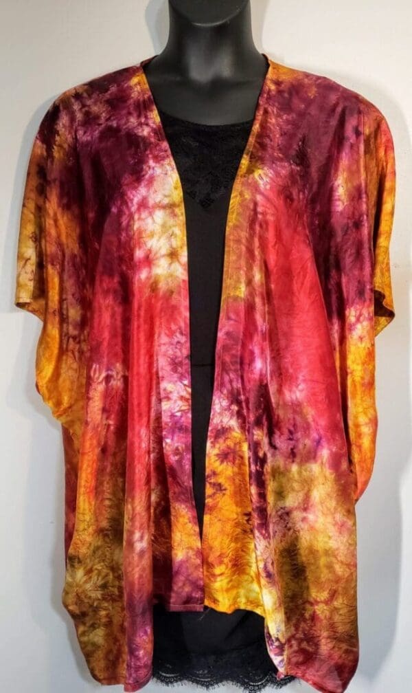 “Desert Sunset” Hand-Dyed Silk Cocoon Jacket