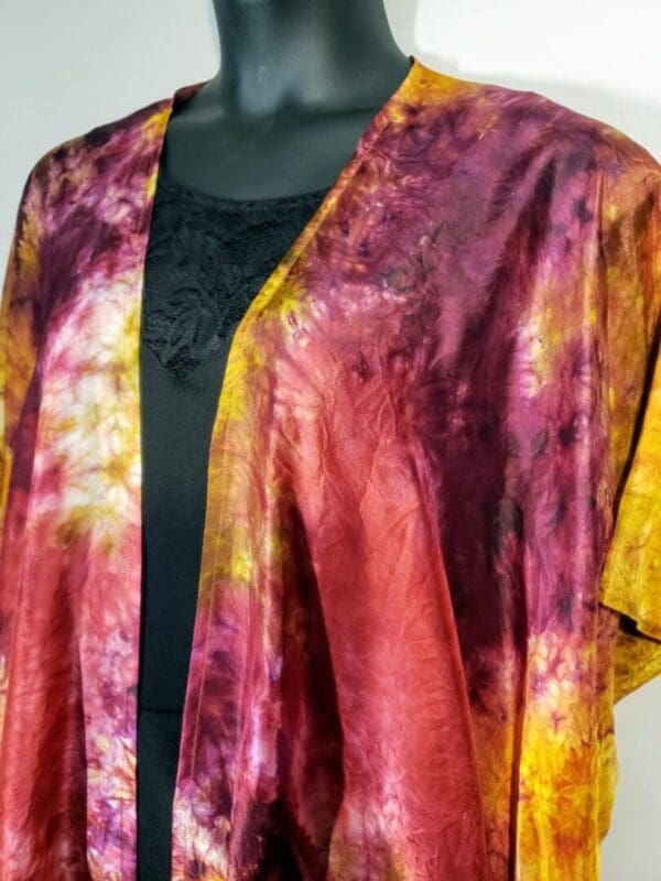 “Desert Sunset” Hand-Dyed Silk Cocoon Jacket