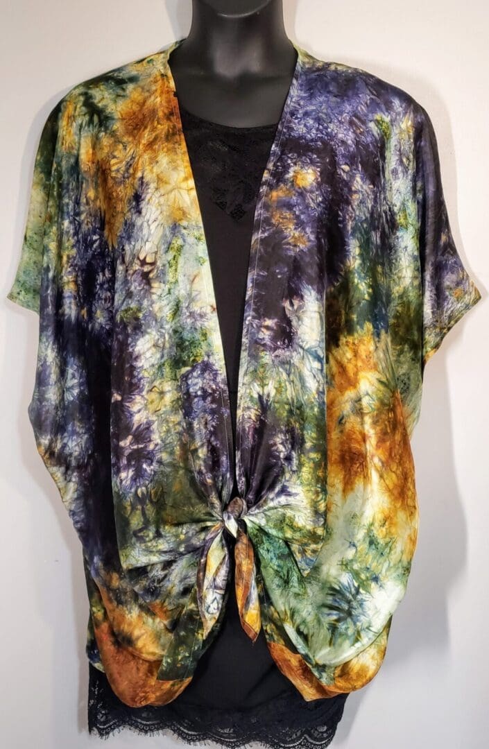 “Late Summer” Hand-Dyed Silk Cocoon Jacket