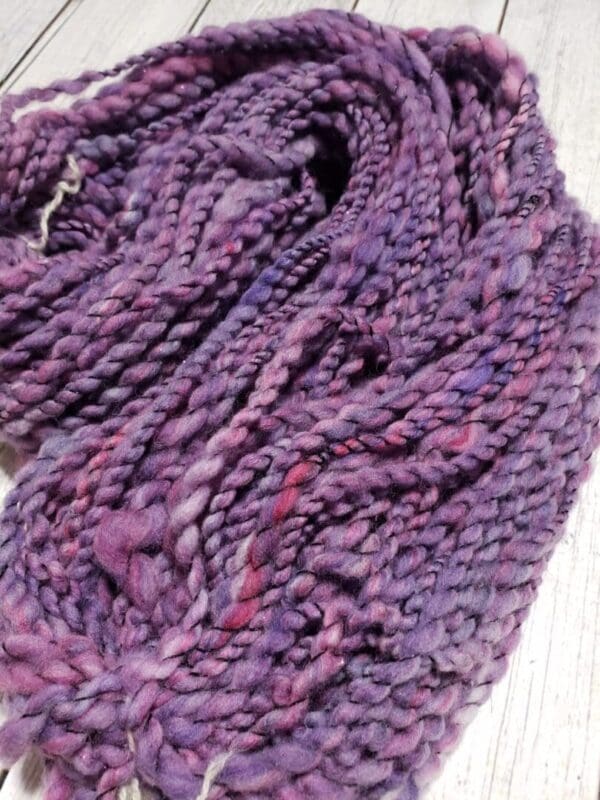 Ellen Loves Purple #2 – Merino/Silk Handspun Yarn