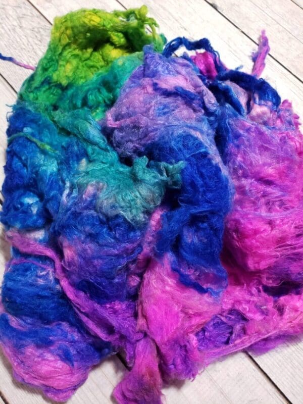 “Tweedy” Hand-Dyed Silk Noil/Neps