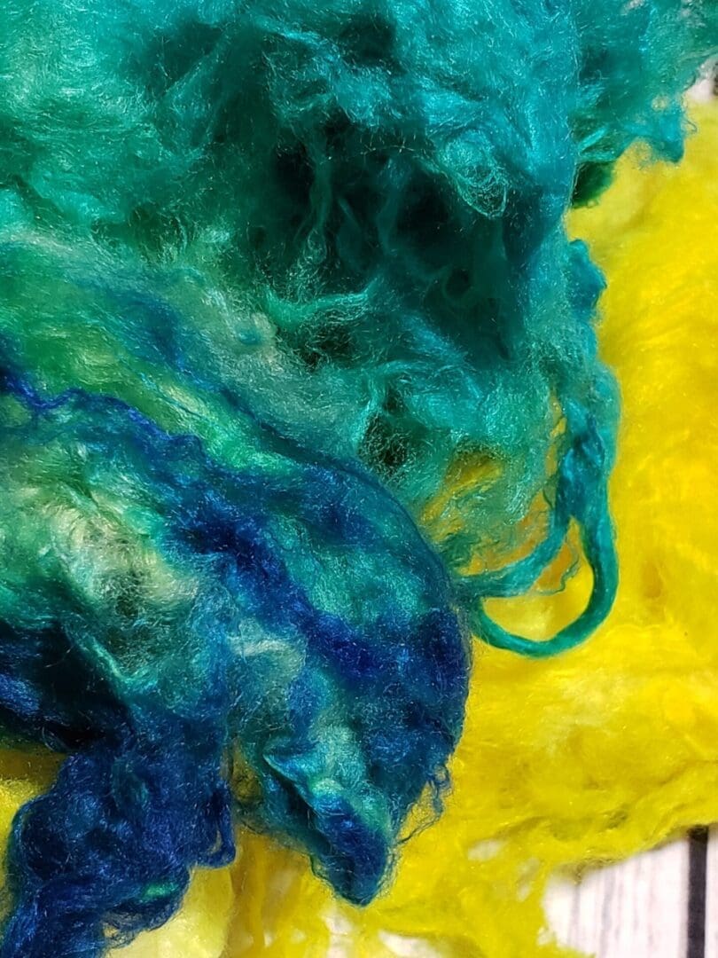 “Tweedy” Hand-Dyed Silk Noil/Neps