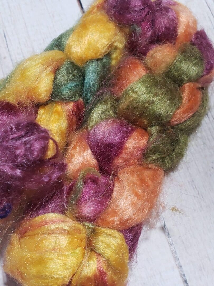 Hand-Dyed Tussah Silk Top ~ Summer Garden