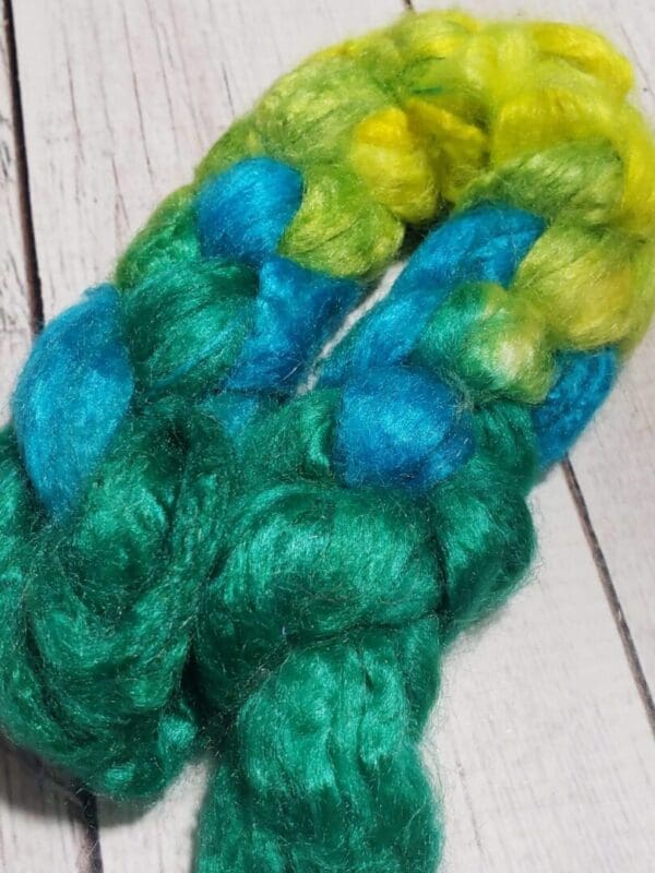 Hand-Dyed Tussah Silk Top ~ Pop Rocks