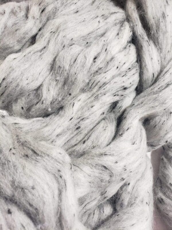 “Silver Newport Tweed” Undyed Custom Fiber Blend