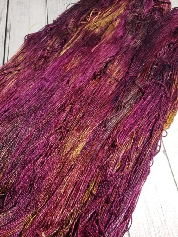 Dark Currant ~ “Lotus Silk” Luxury Fine Silk Yarn