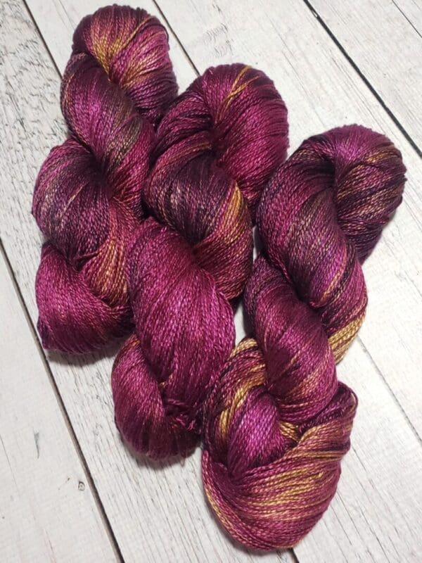 Dark Currant ~ “Lotus Silk” Luxury Fine Silk Yarn
