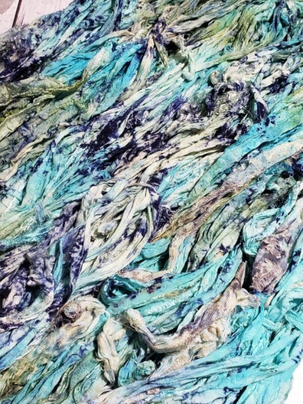 Ocean Breeze ~ Sari Silk Ribbon Yarn