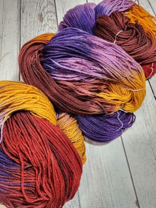 Burnt Hydrangeas ~ Lotus Hand-Dyed Merino/Silk Luxury Fingering