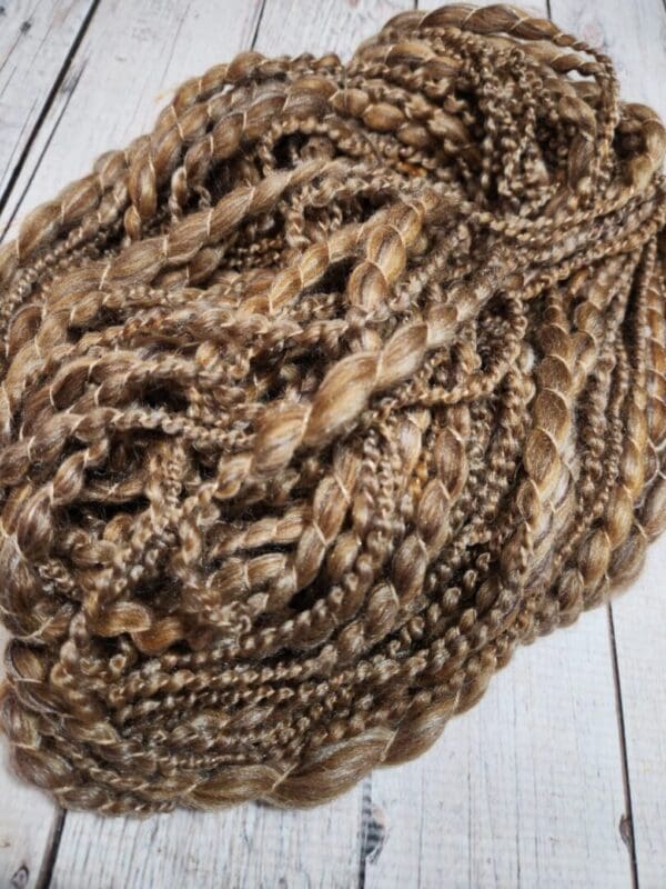 "Lioness" Hand-Spun Merino/Silk/Cashmere Art Yarn