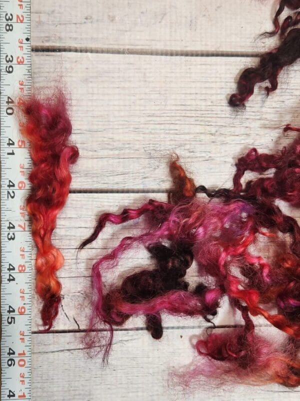 Sky Fire - Hand-Dyed Teeswater Fleece/Locks