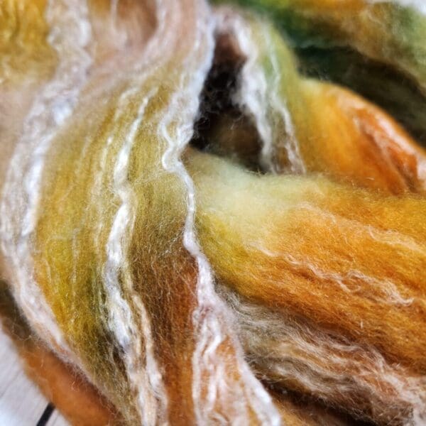 A close up of a skein of merino wool.