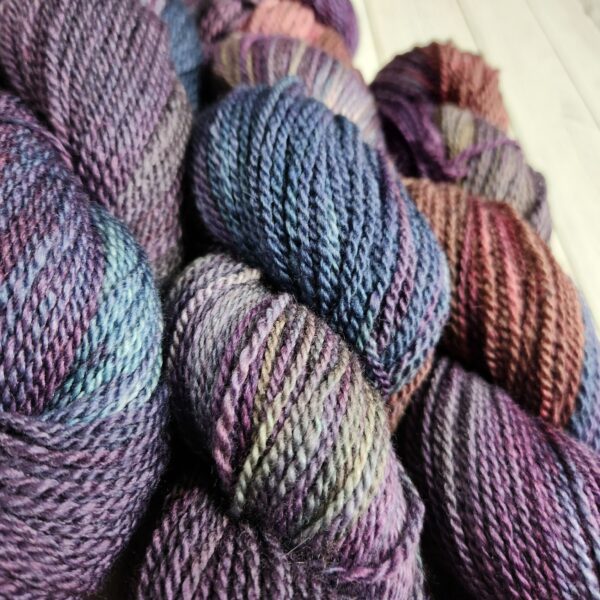 "Purple Kale" LanaSilk™ Hand-Dyed 4-ply-wt Polwarth/Tussah Silk