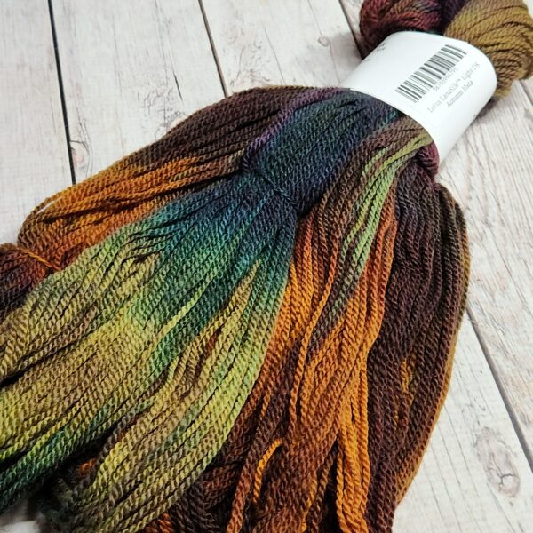 "Autumn Vista" LanaSilk™ Hand-Dyed 4-ply-wt Polwarth/Tussah Silk - Image 2