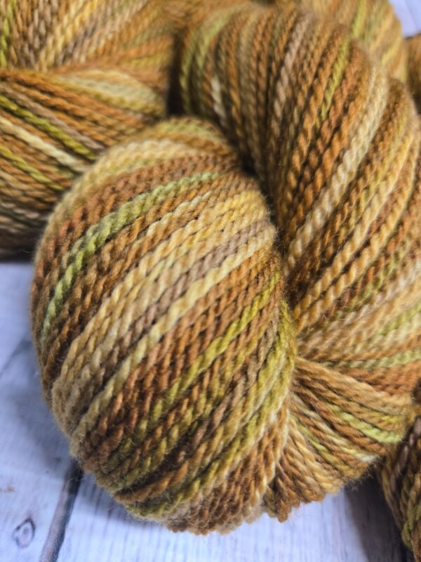 "Antique Gold" LanaSilk™ Hand-Dyed 4-ply-wt Polwarth/Tussah Silk