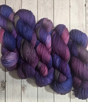 "Moody Violet" LanaSilk™ Hand-Dyed 4-ply-wt Polwarth/Tussah Silk