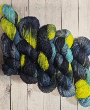 "Neon Monsoon" LanaSilk™ Hand-Dyed 4-ply-wt Polwarth/Tussah Silk