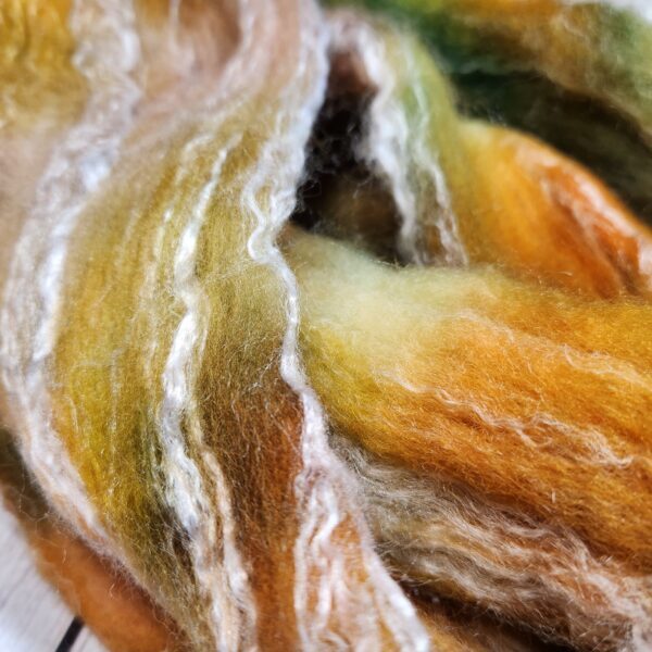 A close up of a skein of merino wool.